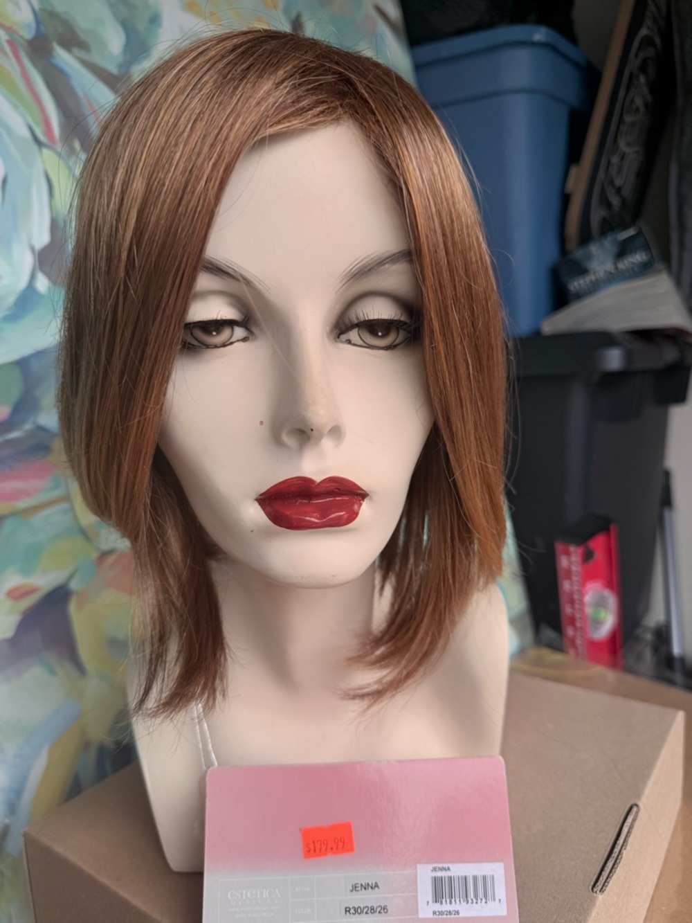 Short Layered Synthetic Wig in Auburn - Jenna
